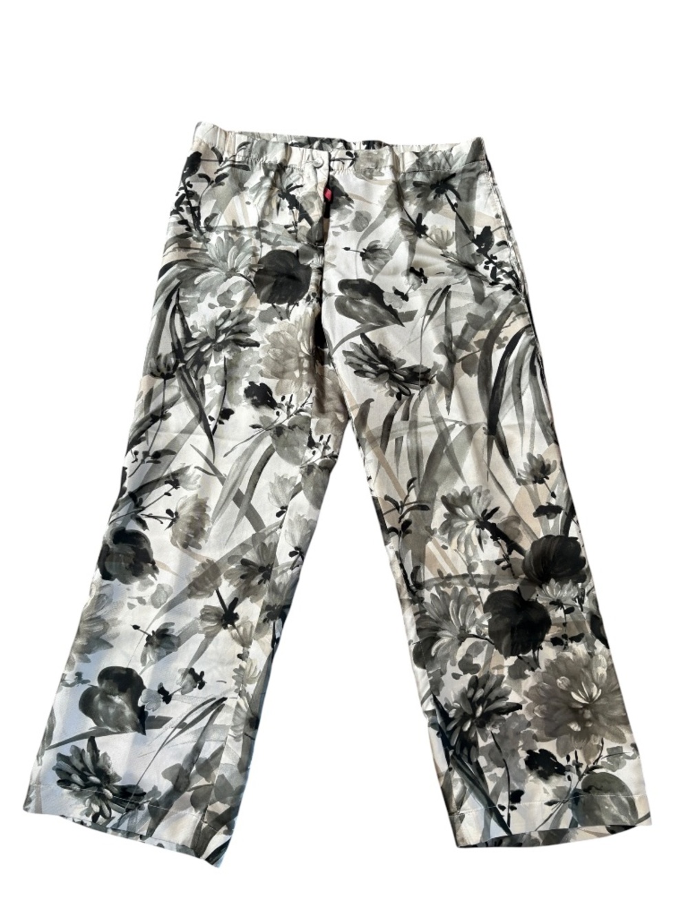 Women's Aspesi Silk Green Floral Pants